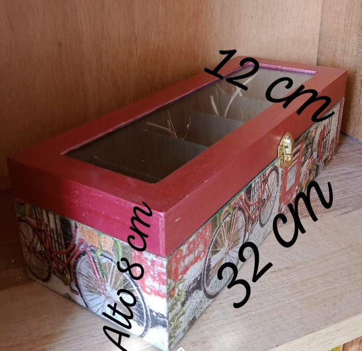 Caja rectangular con 5 divisiones